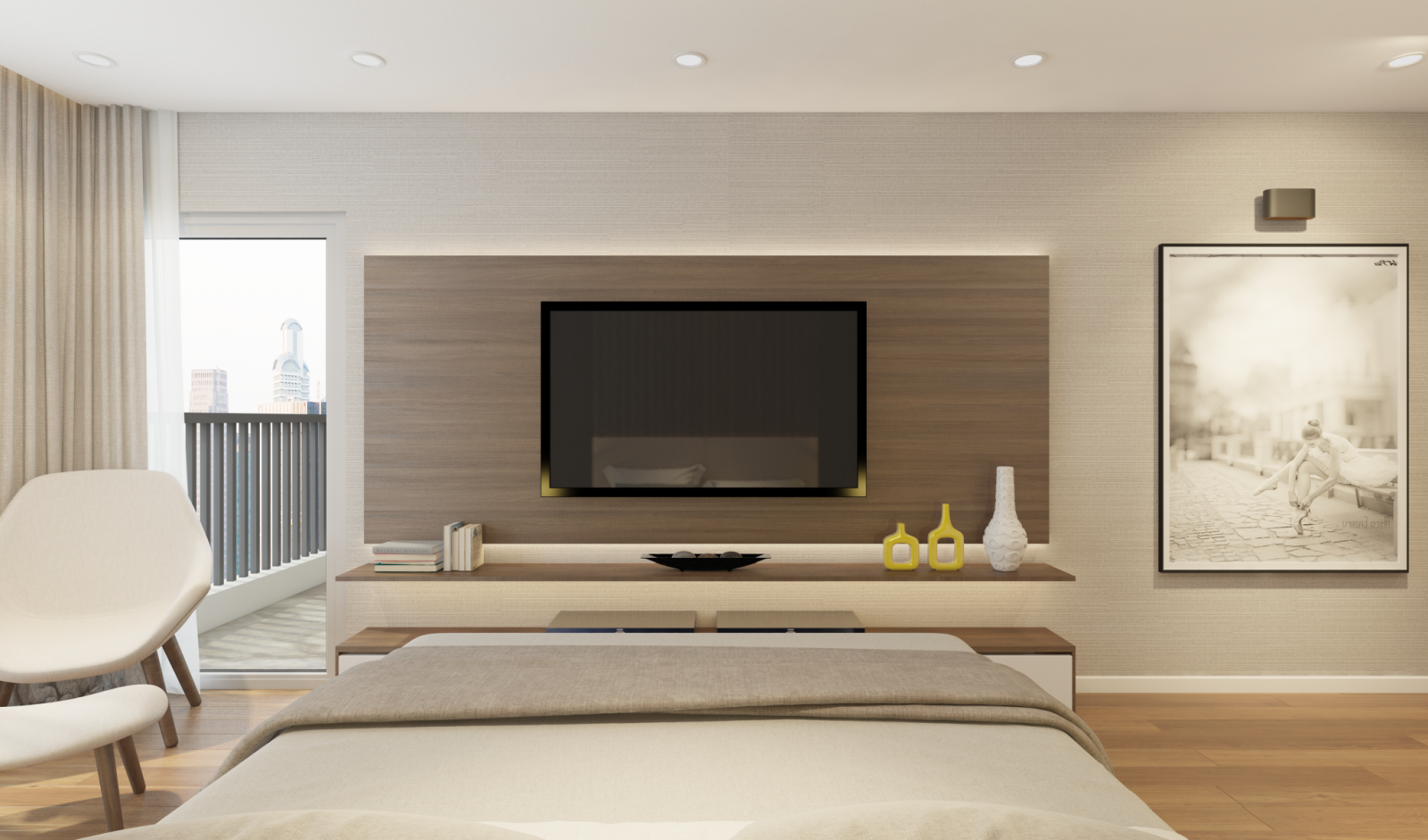 Thiết kế nội thất chung cư không gian ngủ