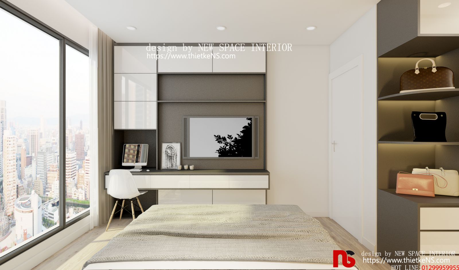 Thiết kế nội thất chung cư khu vực phòng ngủ